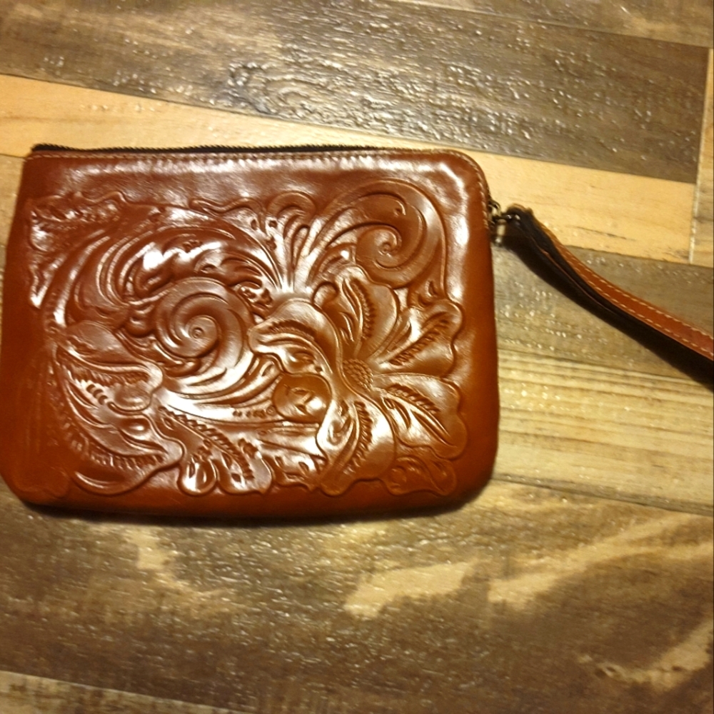 Patricia Nash tooled wristlet